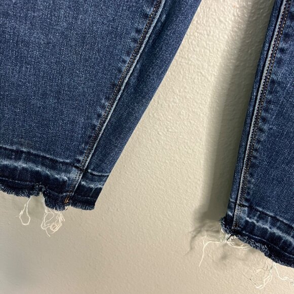 Spanx‎ Women's Pull On Skinny Jeans Size S Midrise Crop Ankle Distressed Raw Hem - Picture 5 of 9